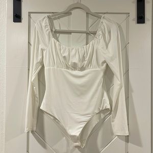 PRINCESS POLLY white bodysuit long sleeve